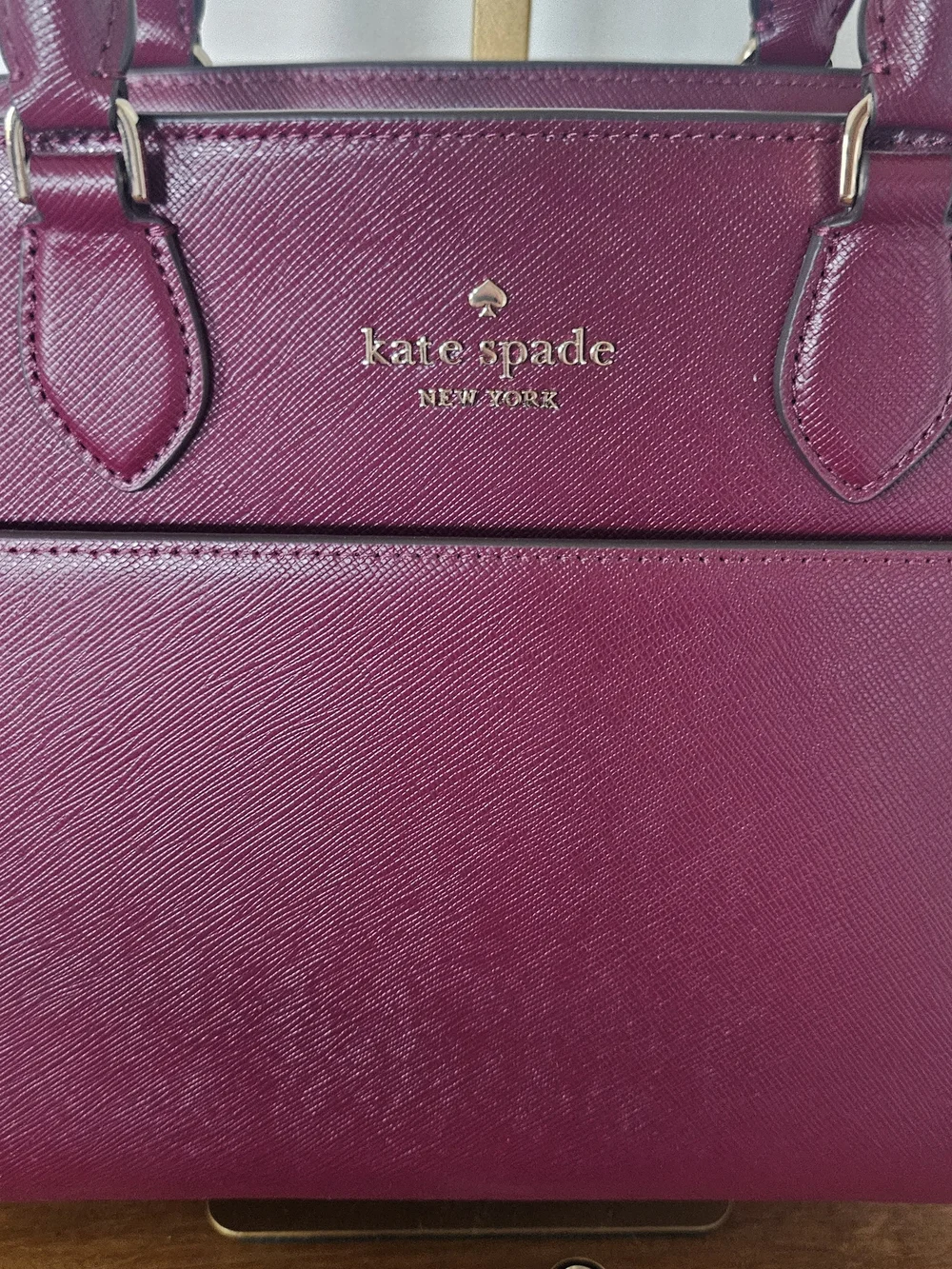 kate spade berry leather satchel with detachable strap